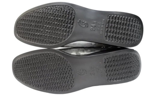 【ナチュラルバック 5283 シルバー】サイドジップ靴紐シューズ